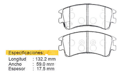 Pastilla Freno Delantero Mazda Premacy 1.8 Fp 1999 2003