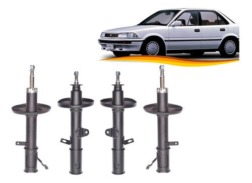 Par Amortiguador Toyota Corolla 1989 1992 Delantero + Trs