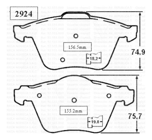 Pastilla Freno Delantero Volvo S80 2.4 2008 2014