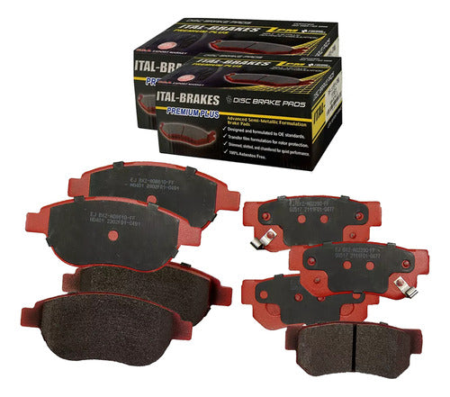 Kit Pastillas Delanteras + Traseras Freno Dongfeng S50 2018 2023