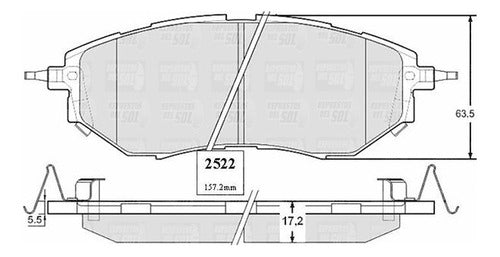 Pastilla Freno Delantero Subaru Wrx 2.0 2014