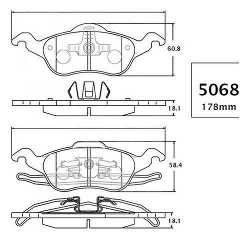 Pastilla Freno Delantero Ford Focus 2.0 2000 2004