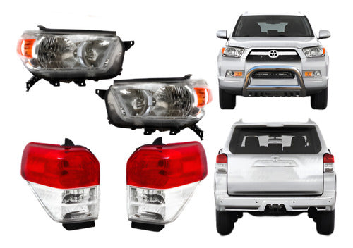 Par Optico + Par Farol Toyota 4runner 2010 2013