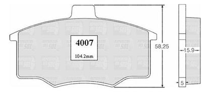 Pastilla Freno Delantero Chevrolet Monza 1.8 1987 1997