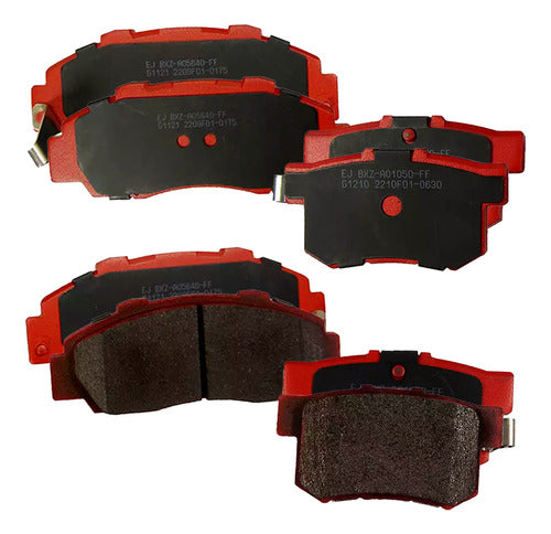 Kit Pastillas Delanteras + Traseras Freno Honda Prelude 1996 2001
