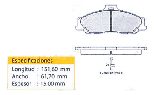 Pastilla Freno Delantero Mazda B2500 2.5 Wlat 2003 2006