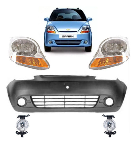 Parachoque Delantero Chevrolet Spark 2006 2016 + Opticos