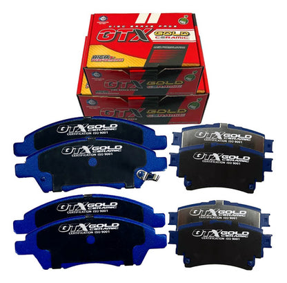 Kit Pastillas Delanteras + Traseras Freno Gtx Gold Toyota Yaris 2023 2024