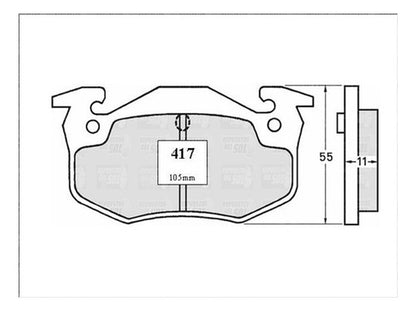 Pastilla Freno Trasero Renault Megane Ii 2.0 1999 2003