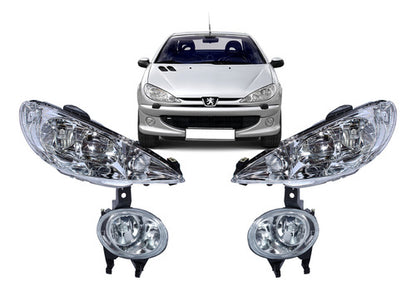 Optico + Neblinero Peugeot 206 2000 2009 Par
