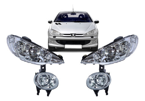 Optico + Neblinero Peugeot 206 2000 2009 Par