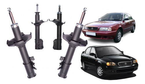 Par Amortiguador Delantero + Trasero Suzuki Baleno 1.6 1998 2004