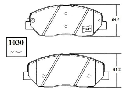 Pastilla Freno Delantero Hyundai Santa Fe Dm 2013 2019