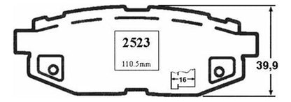 Pastilla Freno Trasero Subaru Outbach 2.0 2014 2015