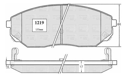 Pastilla Freno Delantero Kia Sorento 3.5 2007 2007
