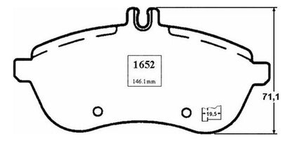 Pastilla Freno Delantero Mercedes C250d 2.5 2007 2015