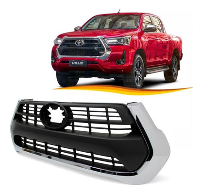 Mascara Toyota Hilux 2021 2022 Negra Moldura Cromada