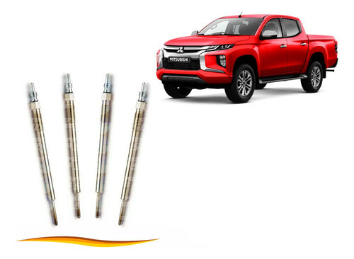 Set Bujia Incandescente Mitsubishi L200 2.4 2016 2023 4 Uds