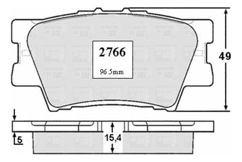 Pastilla Freno Trasero Toyota Camry 2.5 2012 2014