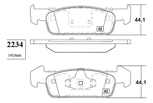 Pastilla Freno Delantero Renault Symbol 1.6 2014