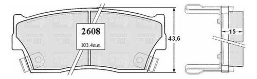 Pastilla Freno Delantero Suzuki Vitara Sidekick 1989 1996