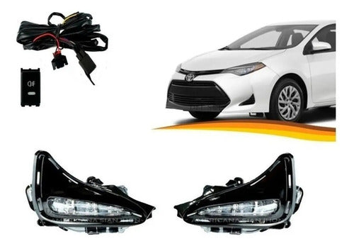 Neblineros Toyota Corolla 2017 2019 Led Kit Completo
