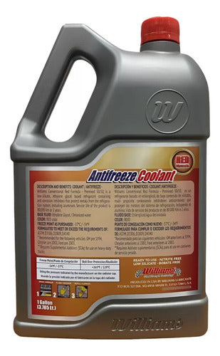 Anticongelante Refrigerante Williams 50/50 Rojo 1 Galón