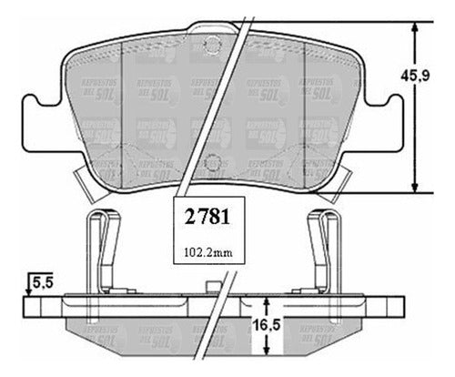 Pastilla Freno Trasero Toyota Auris 1.6 2013