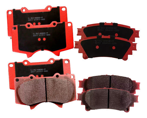 Kit Pastilla Freno Toyota Hilux 2024 Delanteras + Traseras
