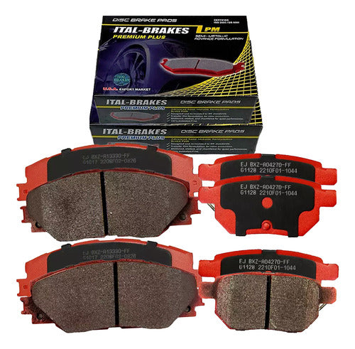 Kit Pastillas Delanteras + Traseras Freno Toyota Zelas 2011 2013