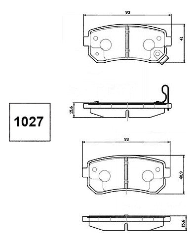 Pastilla Freno Trasero Kia Rio 1.6 2006 2007