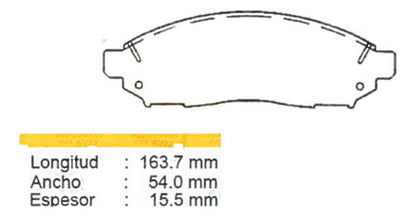 Pastilla Freno Delantero Nissan Pathfinder 2.5 2005 2009