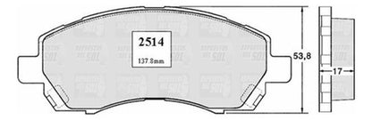 Pastilla Freno Delantero Subaru Legacy 2.5 2010 2014