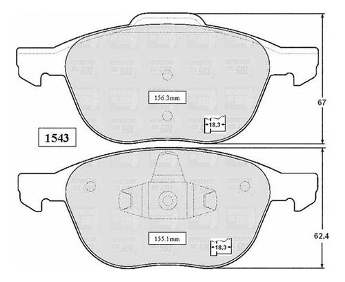 Pastilla Freno Delantero Volvo S40 2.5 2004 2009