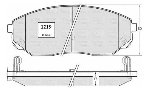 Pastilla Freno Delantero Kia Sorento 2.5 2002 2006