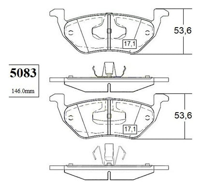 Pastilla Freno Trasero Ford Escape 2.5 2008 2010