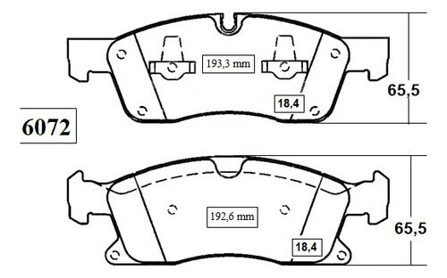 Pastilla Freno Delantero Jeep Grand Cherokee Ltd 2016 2017