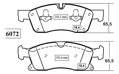 Pastilla Freno Delantero Jeep Grand Cherokee Ltd 2016 2017