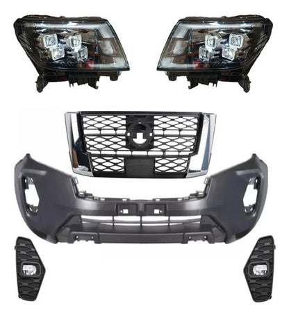 Parachoque Delantero Nissan New Navara 2021 2024 + Opticos