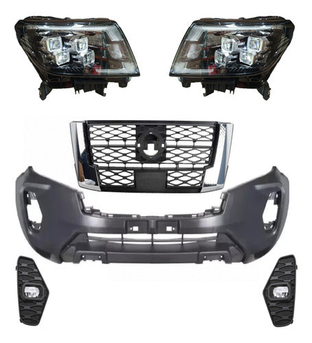 Parachoque Delantero Nissan New Navara 2021 2024 + Opticos