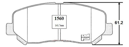 Pastilla Freno Delantero Mazda Cx5 2.0 2012 2015
