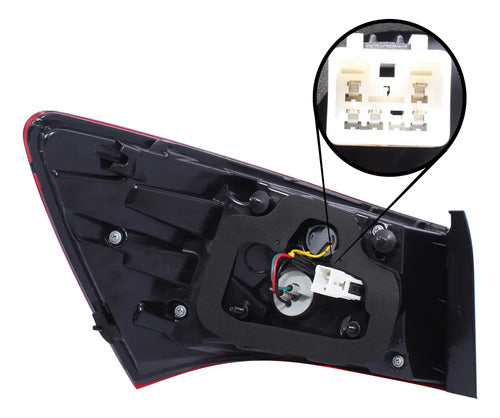 Farol Trasero Kia Rio 4 Sedan 2012 2017 Derecho Rojo