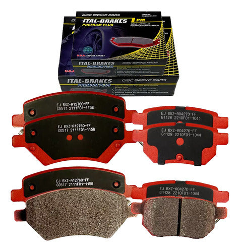 Kit Pastillas Delanteras + Traseras Freno Chery Tiggo 2 2016 2024
