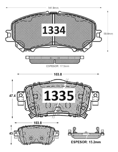 Pastillas Freno Nissan Qashqai 2.0 2016 2022 Kit