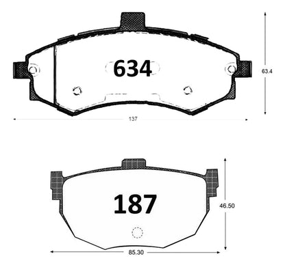 Pastilla Freno Hyundai Elantra 2003 2006 Kit