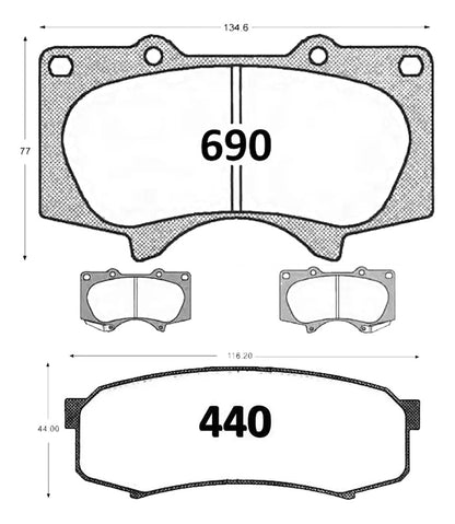 Pastillas Freno Mitsubishi Pajero 2011 2019 Kit