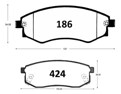 Pastillas Freno Hyundai Santamo 2000 2005 Kit