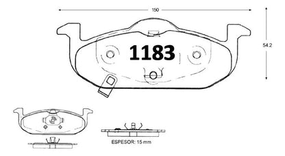 Par Kit Discos Frenos + Pastillas Mg 3 1.5 2012 2024