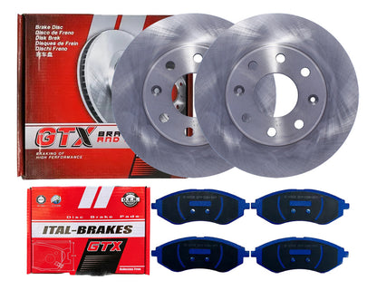 Discos Freno + Pastillas Gtx Chevrolet Aveo 2003 2010