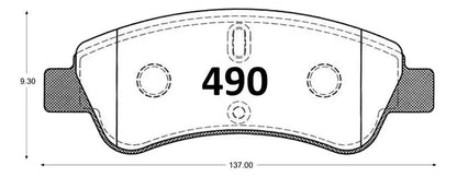 Pastilla Freno Ital Brakes Delantero Peugeot 2008 I 2013 2015